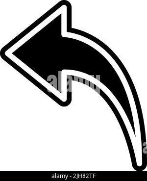 Essential left arrow icon Stock Vector