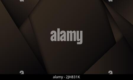 Abstract black stripes overlapping layered on dark background luxury style. Vector illustration Stock Vector
