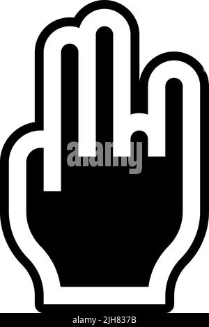 Hand gestures ring finger icon Stock Vector