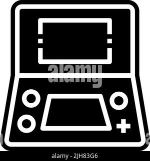 Modern videogame console gamepad with buttons in black and white Stock ...