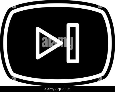 Essential play icon Stock Vector