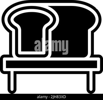 Grocery flat bread icon Stock Vector