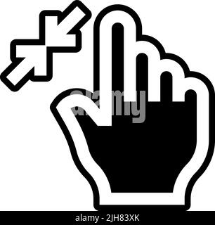 Hand gestures zoom in icon Stock Vector