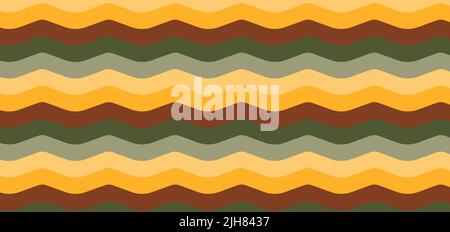 Abstract yellow and green stripes wave pattern background and texture. Vector illustration Stock Vector