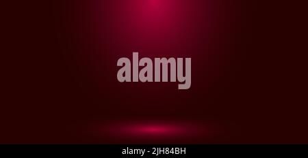Red gradient wall studio empty room abstract background with lighting and space for your text. Vector illustration Stock Vector