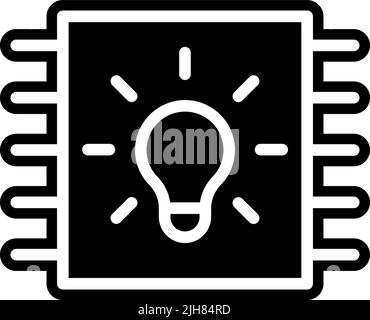 Iiot microcontroller icon Stock Vector