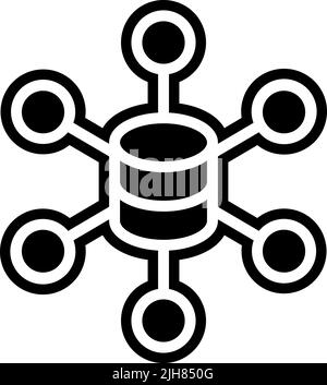 Iiot databases icon Stock Vector