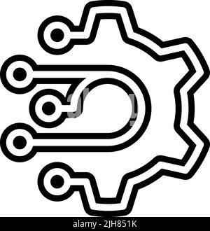 Iiot gear icon Stock Vector