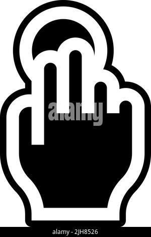Hand gestures click icon Stock Vector