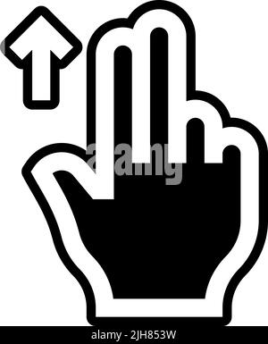 Hand gestures up icon Stock Vector