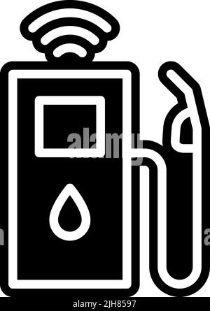 Iiot fuel station icon Stock Vector