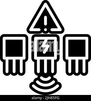 Iiot malfunctioning icon Stock Vector