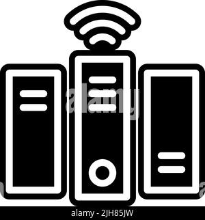 Iiot servers icon Stock Vector
