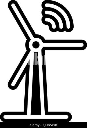 Iiot windmill icon Stock Vector