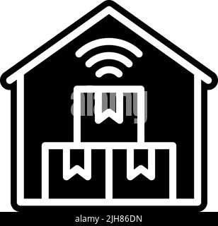 Iiot storehouse icon Stock Vector