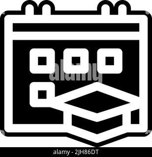 Learning calendar icon Stock Vector