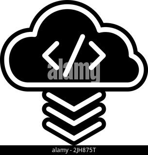 Iiot cloud coding icon Stock Vector