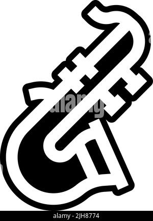 Music instruments saxophone icon Stock Vector