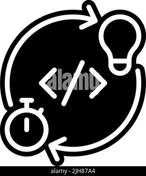 Iiot implementation icon Stock Vector