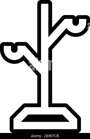 Home stuff coat rack icon Stock Vector