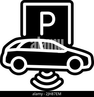 Iiot parking icon Stock Vector