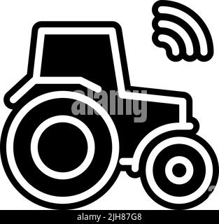 Iiot tractor icon Stock Vector