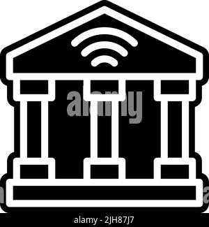 Iiot bank icon Stock Vector