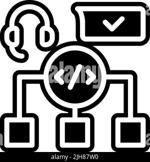 Iiot support icon Stock Vector