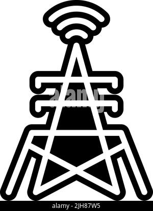 Iiot electric tower icon Stock Vector