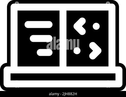 Learning programming icon Stock Vector