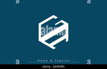 Alphabet letters Initials Monogram logo GA , AG Stock Vector