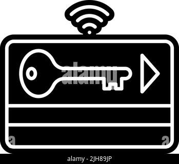 Smart city keycard icon Stock Vector