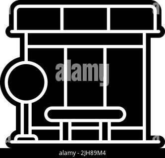 Smart city bus stop icon Stock Vector