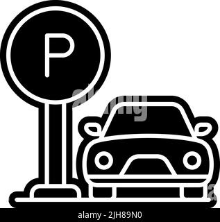 Smart city parking area icon Stock Vector