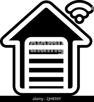 Smarthome smart garage icon Stock Vector