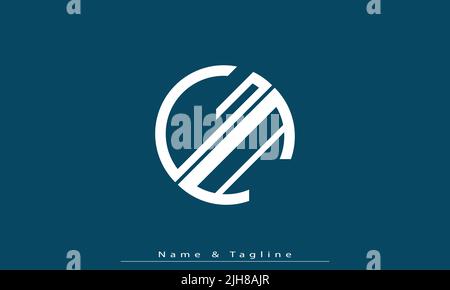 Alphabet letters Initials Monogram logo GA , AG Stock Vector