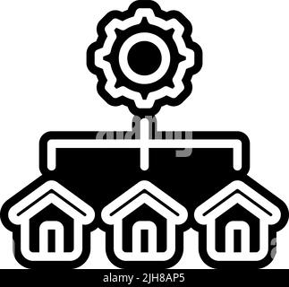 Property management management icon Stock Vector