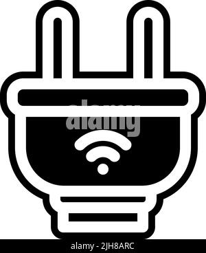 Smarthome smart plug icon Stock Vector