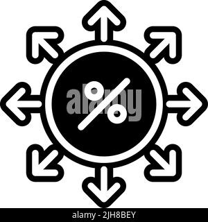 Tax percentage icon Stock Vector