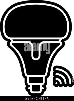 Smart home smart light icon Stock Vector