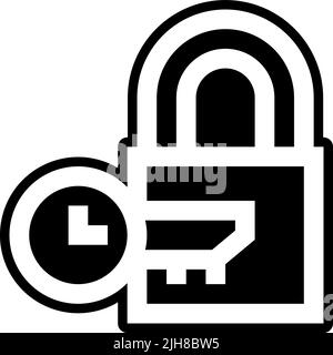 Time management set two key icon Stock Vector
