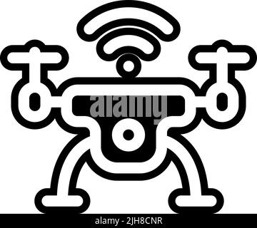 Smarthome drone icon Stock Vector
