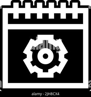 Time management set two calendar icon Stock Vector