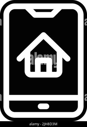 Smarthome smartphone icon Stock Vector