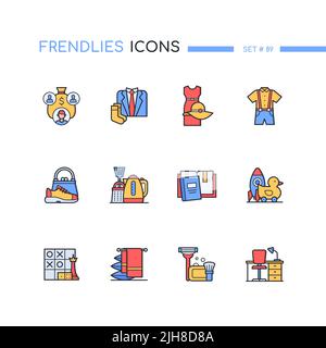Donation - modern line design style icons set Stock Vector