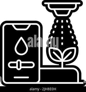 Smart home irrigation system icon Stock Vector