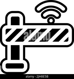 Smarthome gate icon Stock Vector