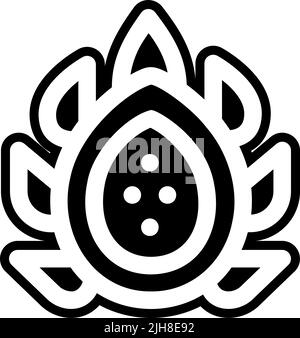 Tropical dragon fruit icon Stock Vector