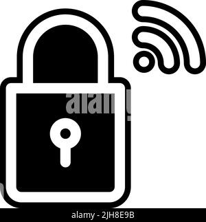 Smarthome padlock icon Stock Vector
