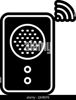 Smart home doorbell icon Stock Vector